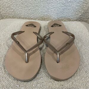 Roxy Bermuda Flip Flops Metallic